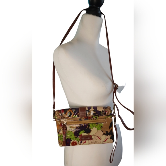 Sakroots Crossbody Shoulder Bag Flower Power Artist Joshua Davis - Picture 1 of 8